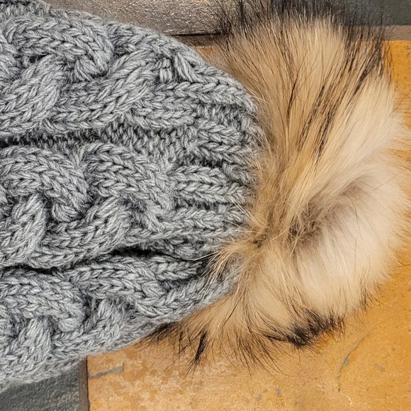 PARAJUMPER  winter cable hat, gray color - Picture 8 of 12